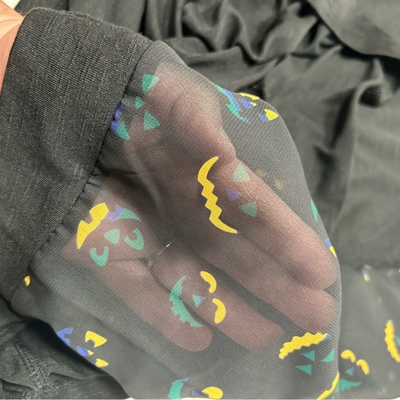 ModCloth Women Jack-O-Lantern Raglan 3/4 Sleeve Keyhole Halloween Shirt size XL - Picture 11 of 12